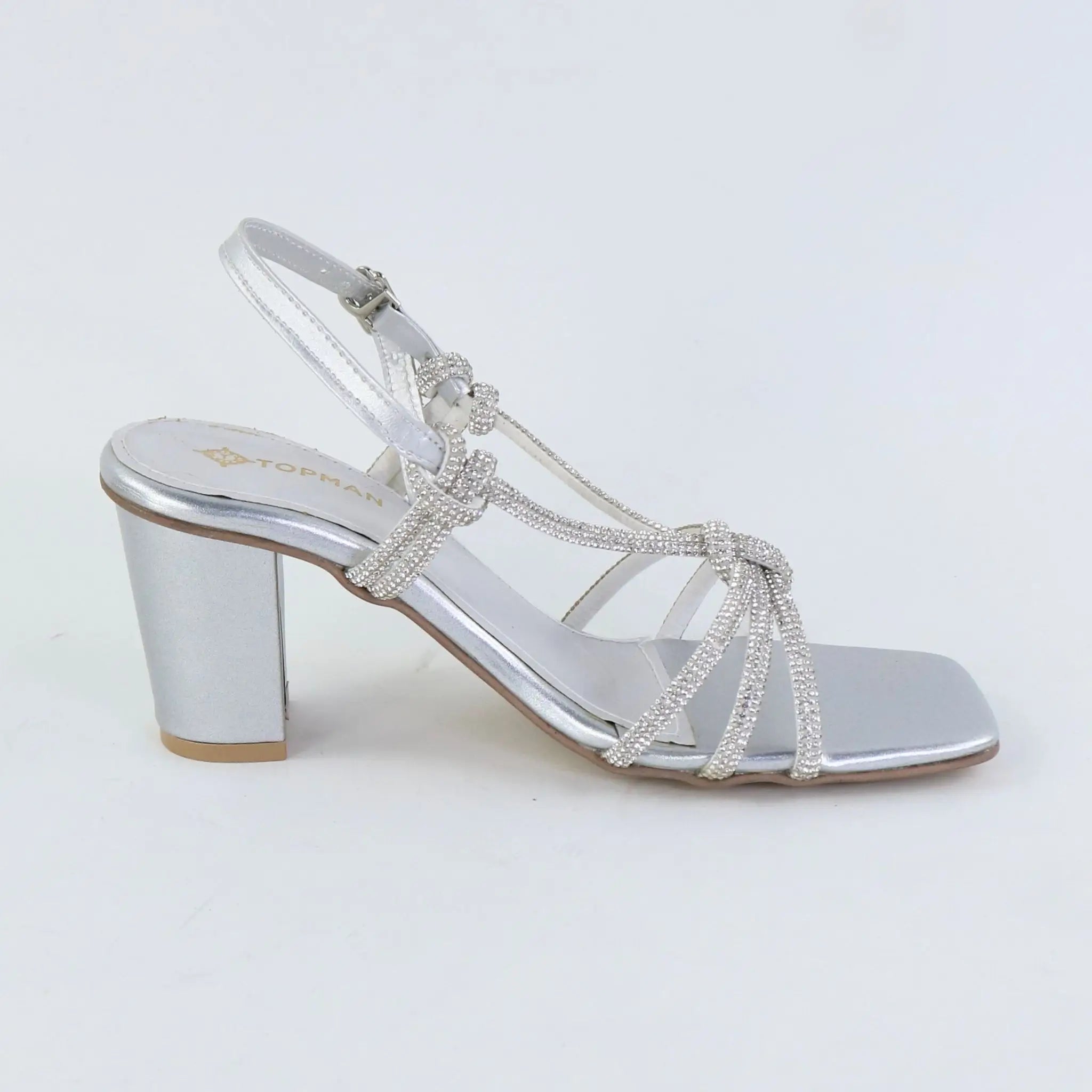 Crystal Knot Heels – Silver