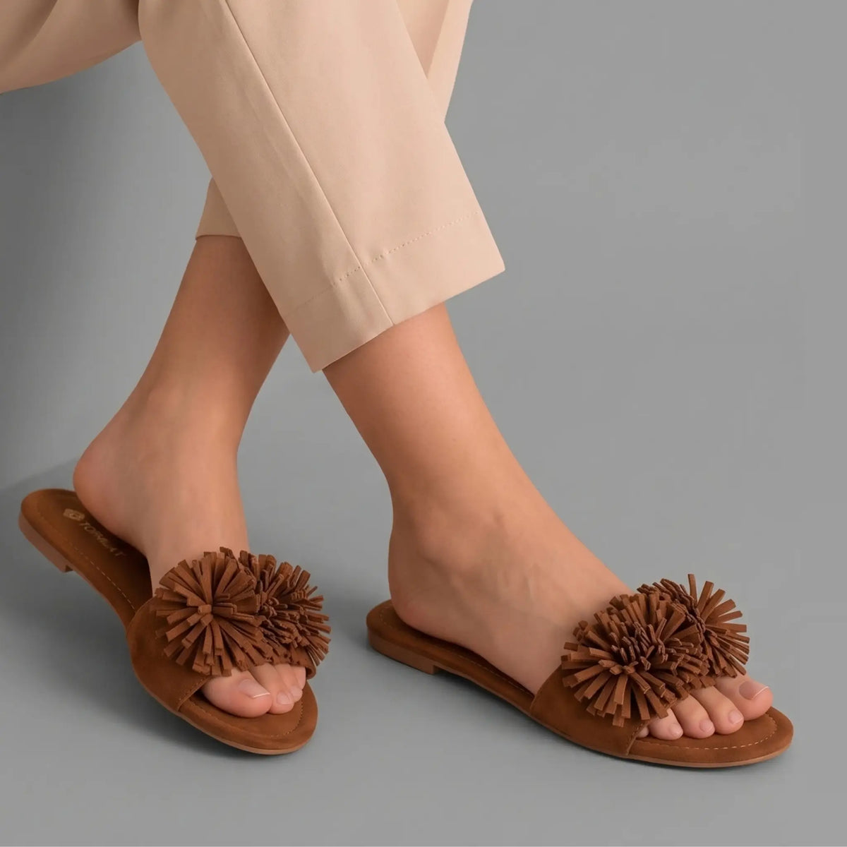 Brown Teal Flats