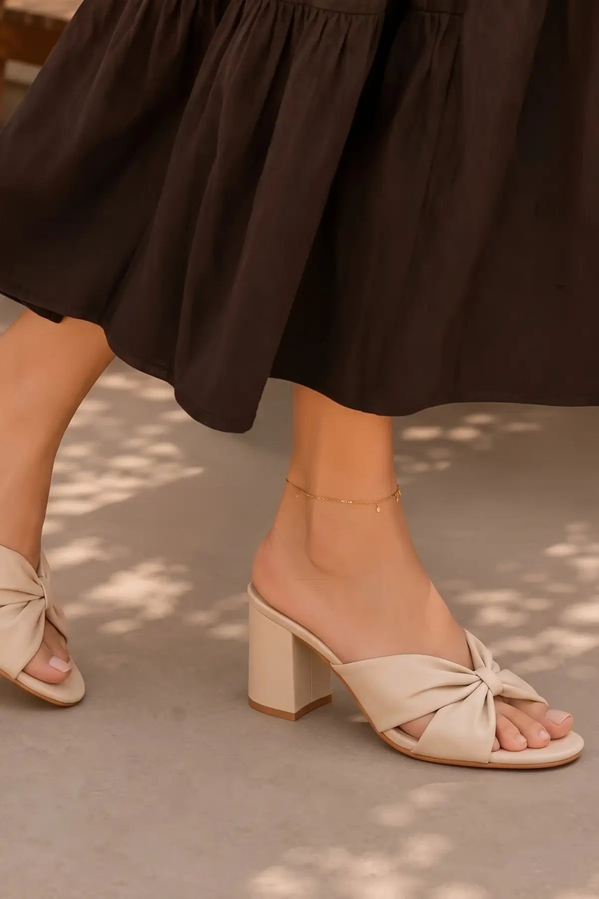 Velora Bow Heels – Fawn