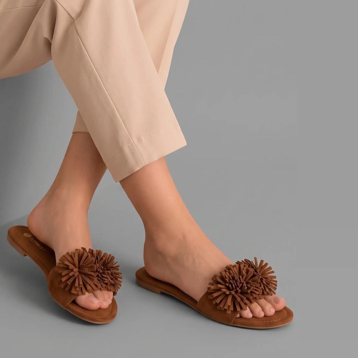 Brown Teal Flats