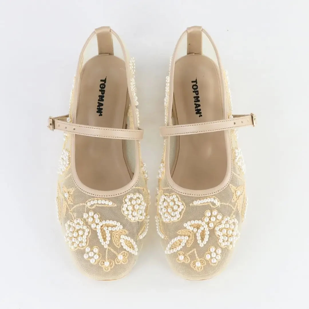 Embroidered Ballet Pumps