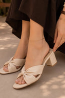 Velora Bow Heels – Fawn