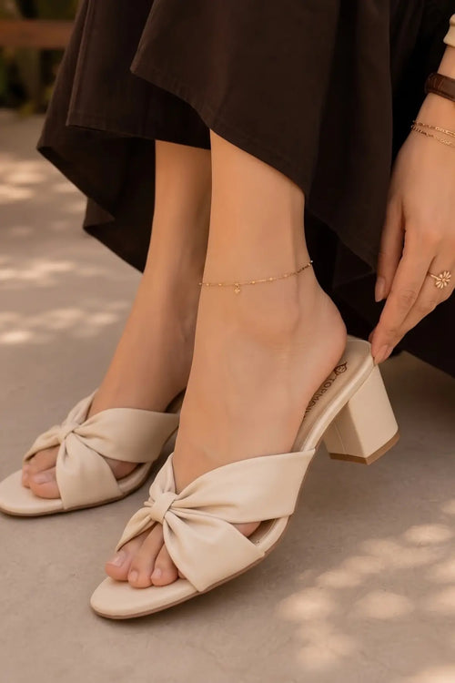Velora Bow Heels – Fawn