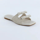 White Dual Strap Slip-On-F008