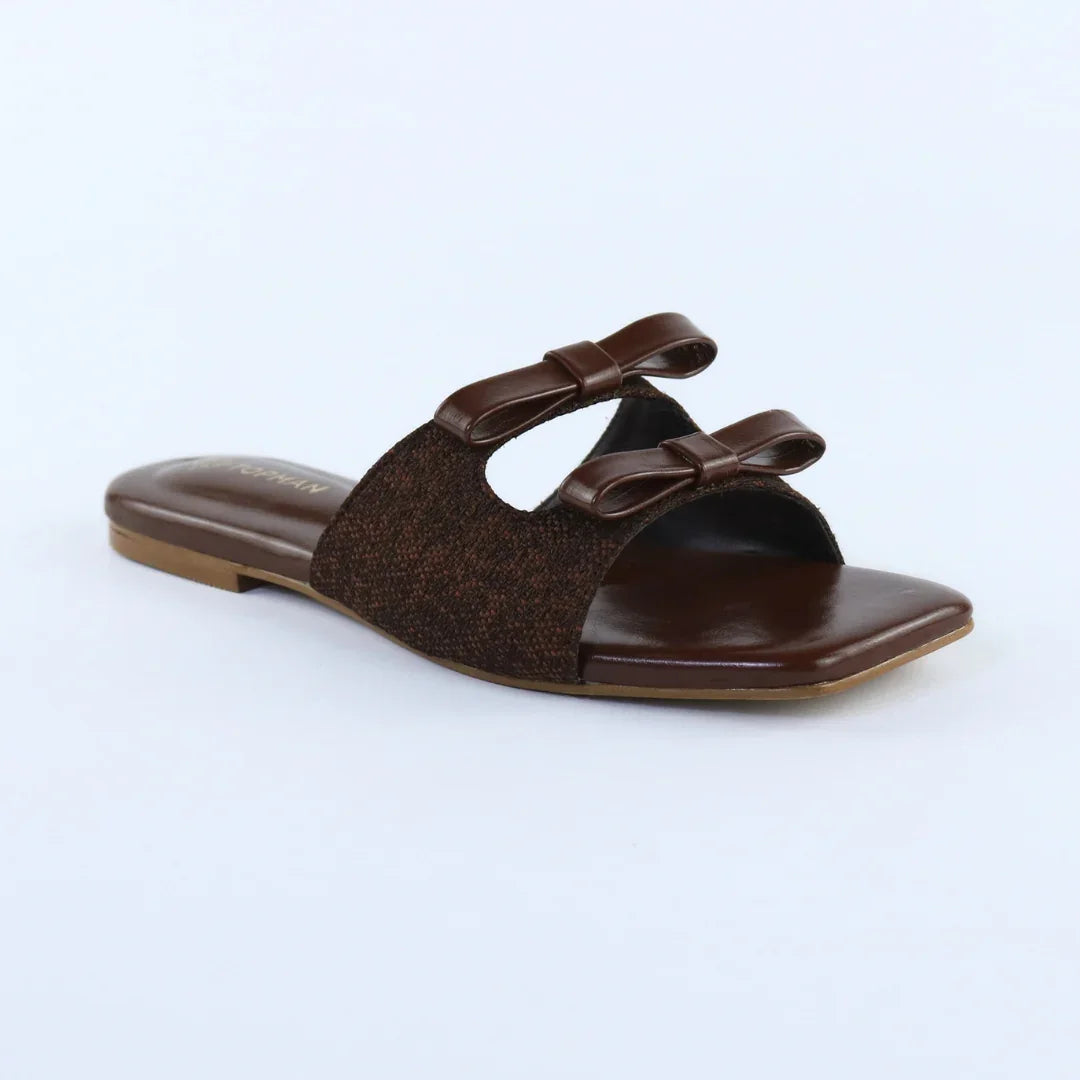 Brown Dual Strap Slip-On-F007