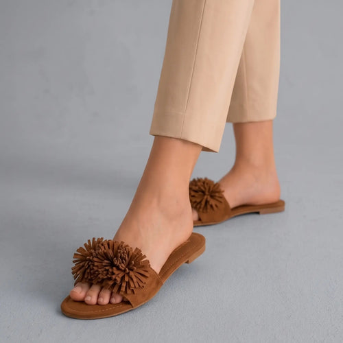 Brown Teal Flats