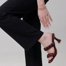 Red Pleated
