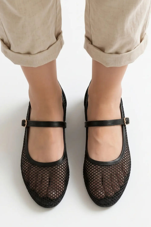 Noir Ballet Net Pumps