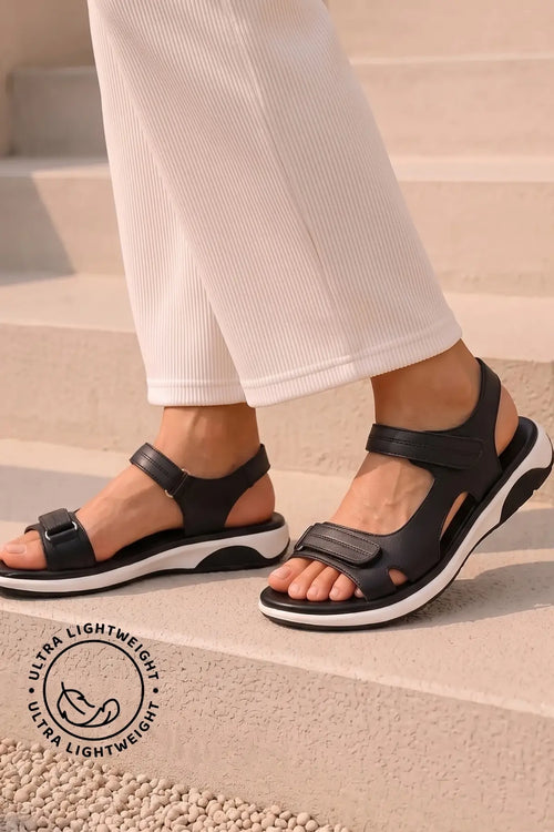 Black Step Sandals
