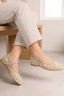 Embroidered Ballet Pumps