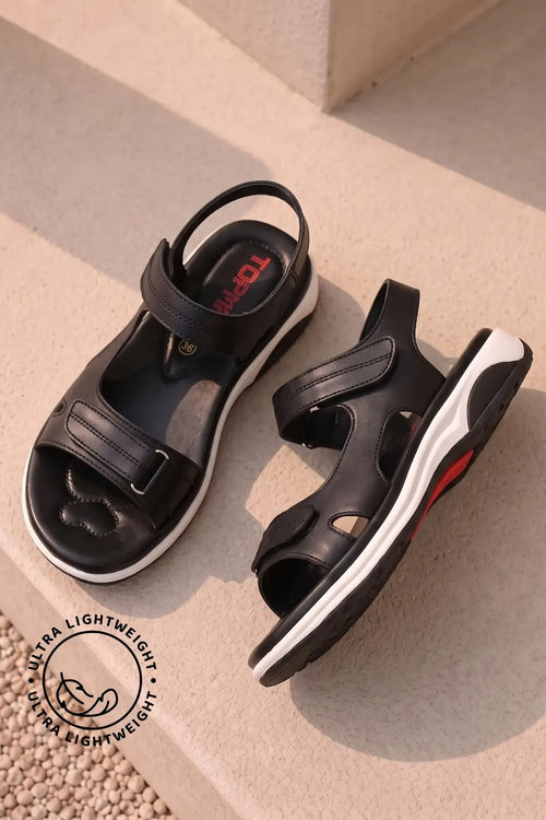 Black Step Sandals
