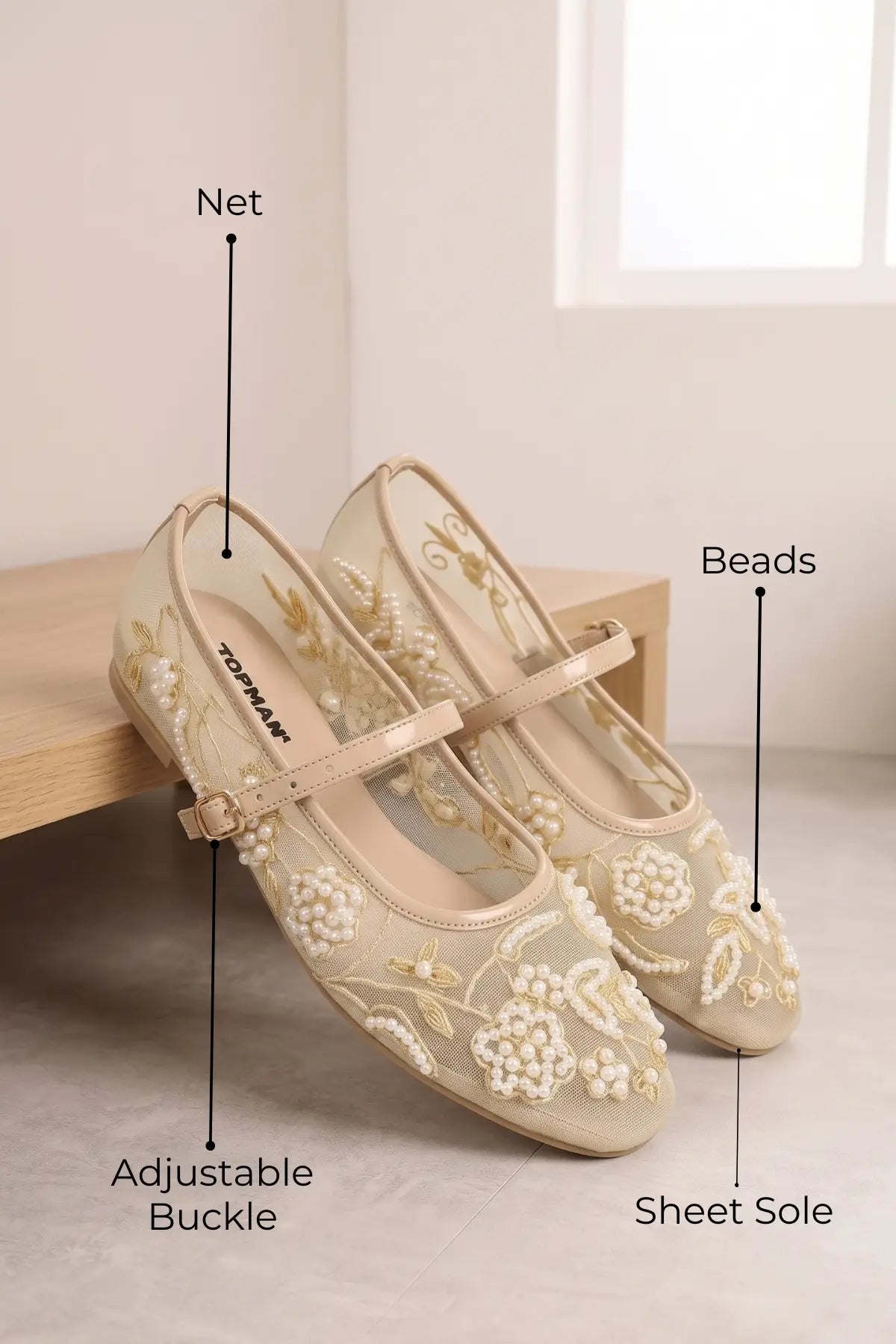 Embroidered Ballet Pumps
