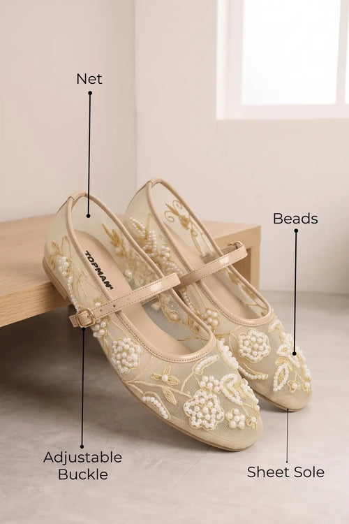 Embroidered Ballet Pumps