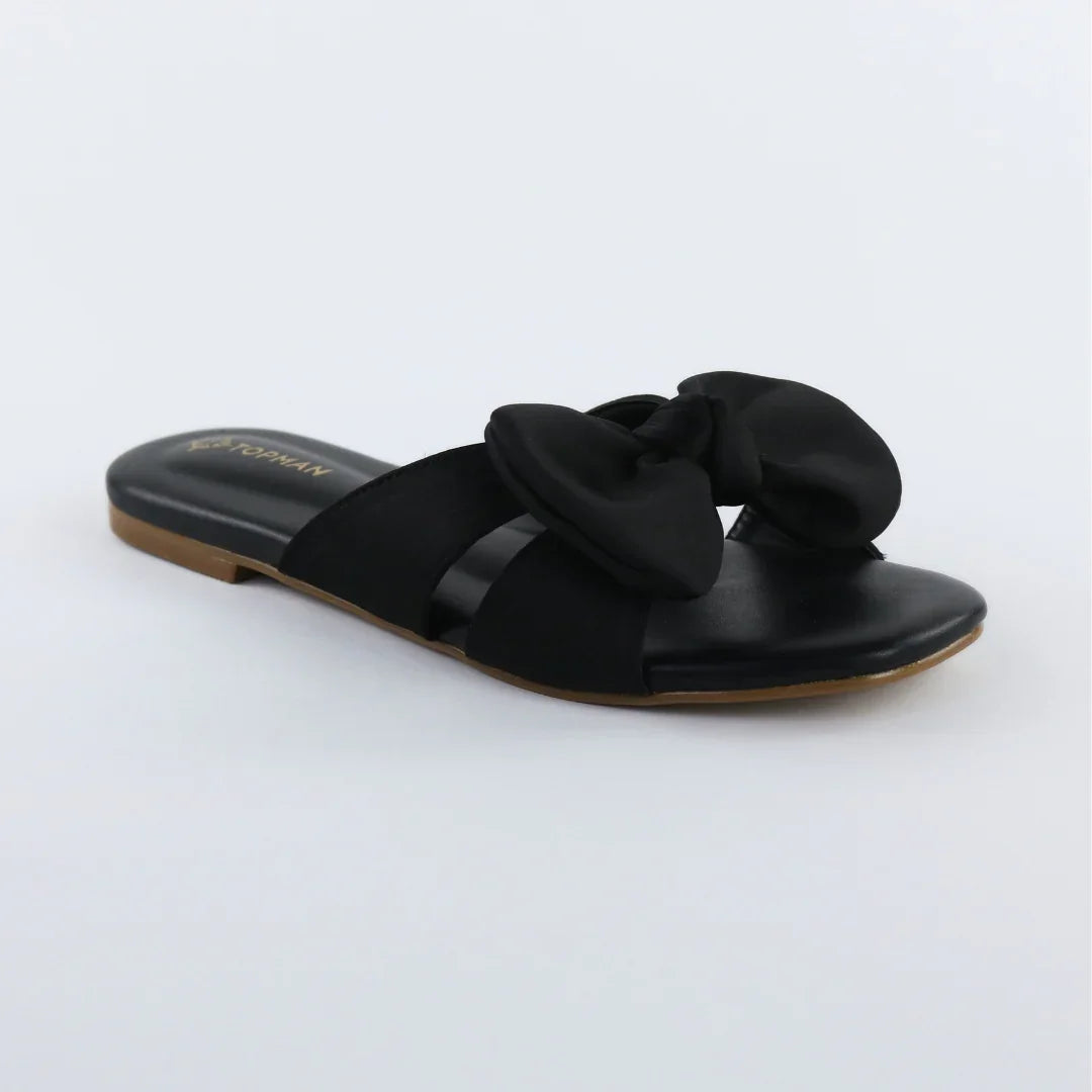 Black Satin Bow-F001