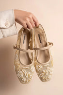 Embroidered Ballet Pumps