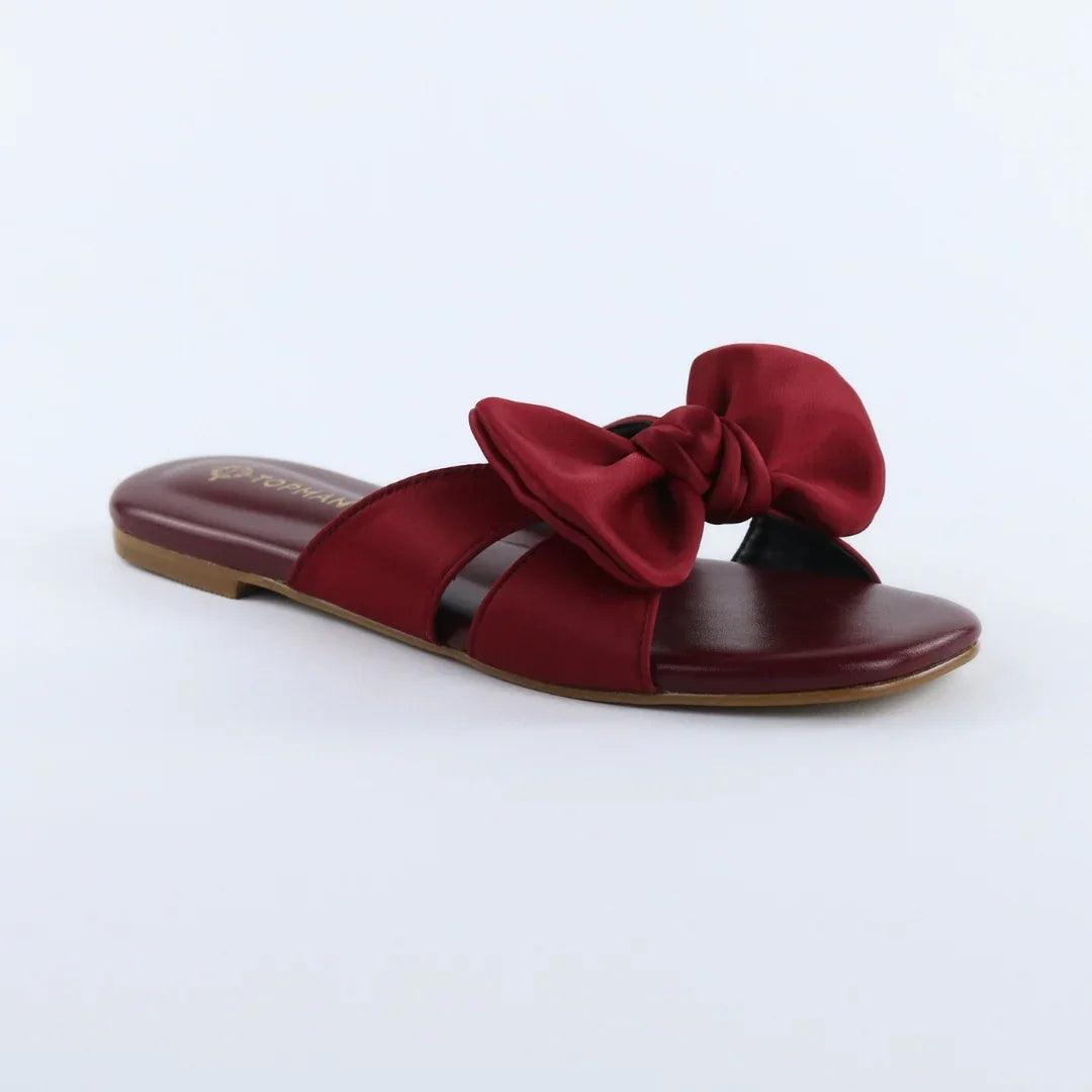 Red Satin Bow-F002