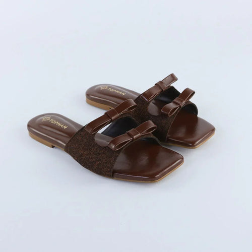Brown Dual Strap Slip-On