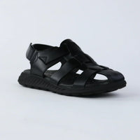 Roman Kids Black Sandals-S002