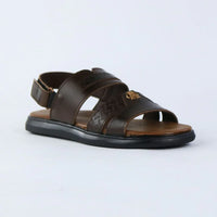 Brown Slip On Kids Sandals-S005