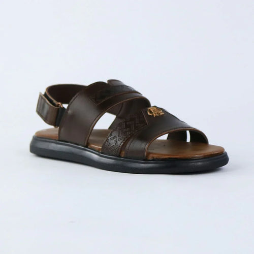 Brown Slip On Kids Sandals-S005
