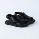 Cross Strap Kids Black Sandals-S004