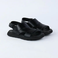 Cross Strap Kids Black Sandals-S004