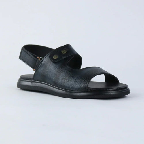 Kids Black Slip-On Sandals-S007