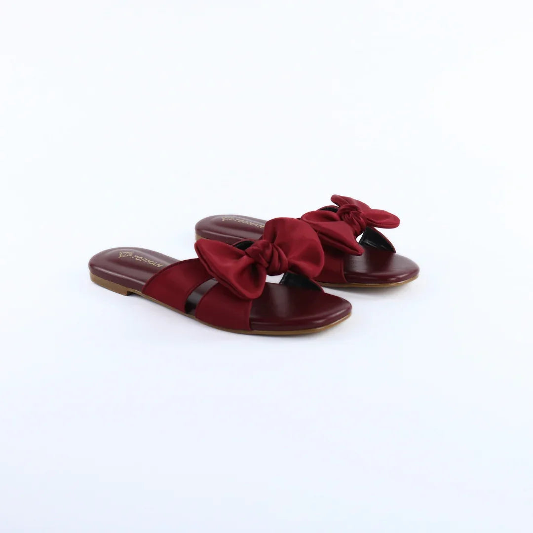 Red Satin Bow-F002