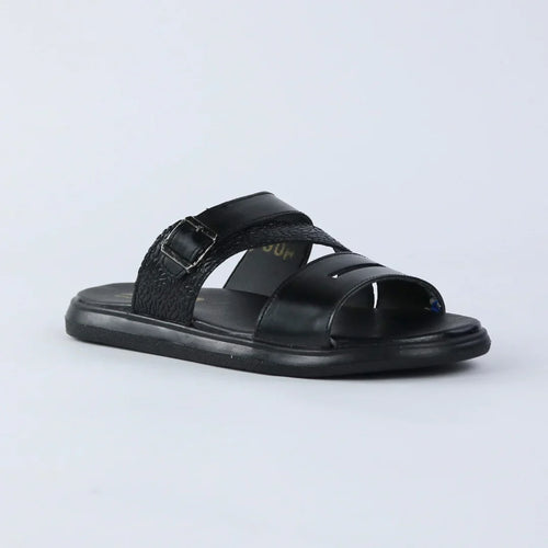 Black Slip-On Slippers for Kids-BT-002