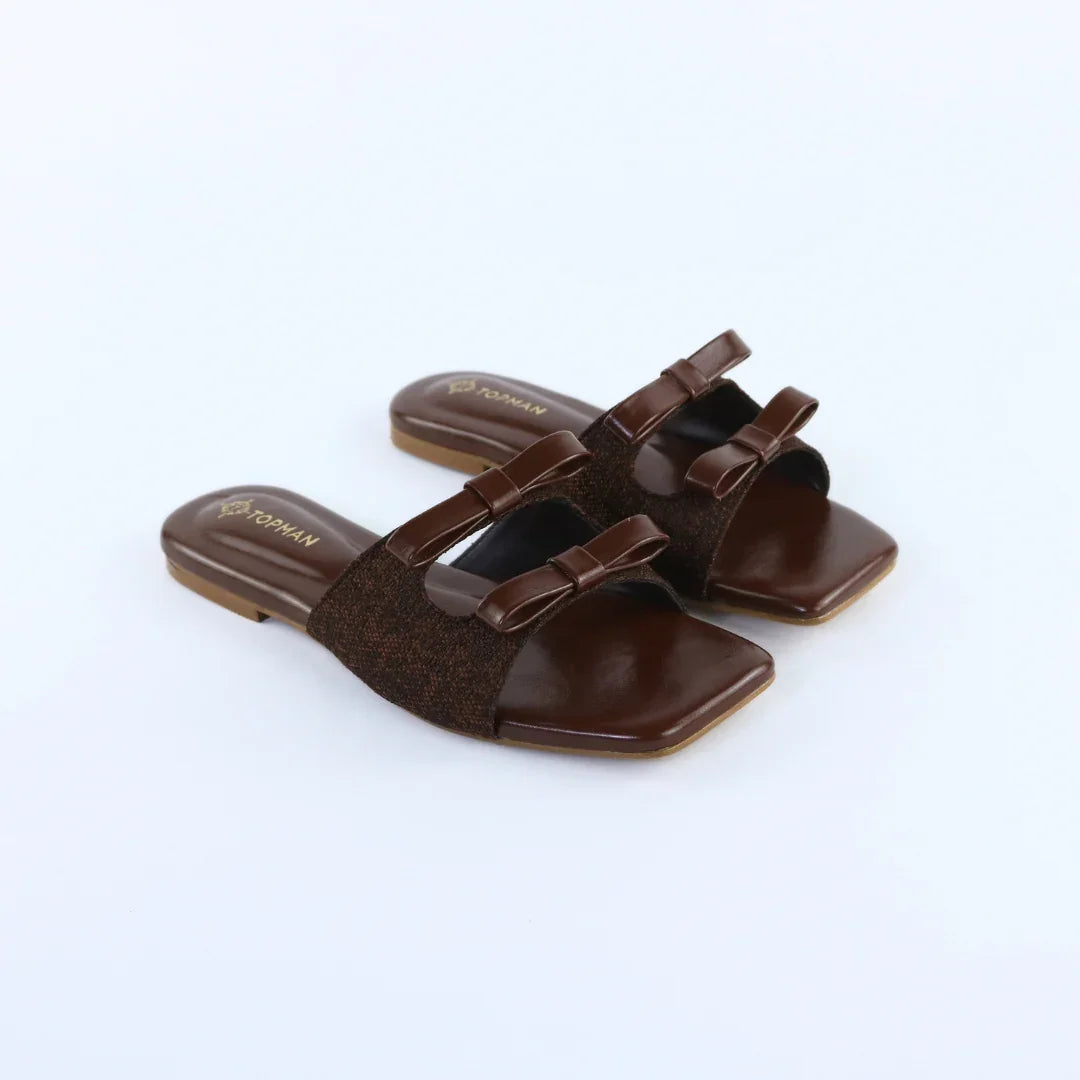 Brown Dual Strap Slip-On-F007