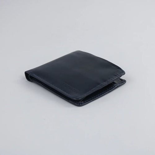 Dark Blue Leather Wallet-W006