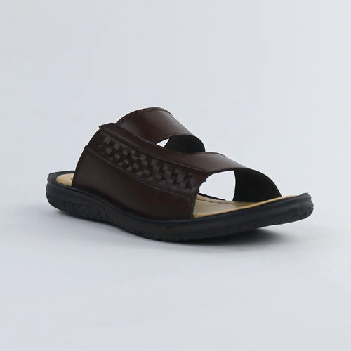 Men’s Brown Slip-On Slippers-G001