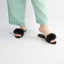 Black Teal Flats