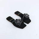 Black Beaded Crystal-F013