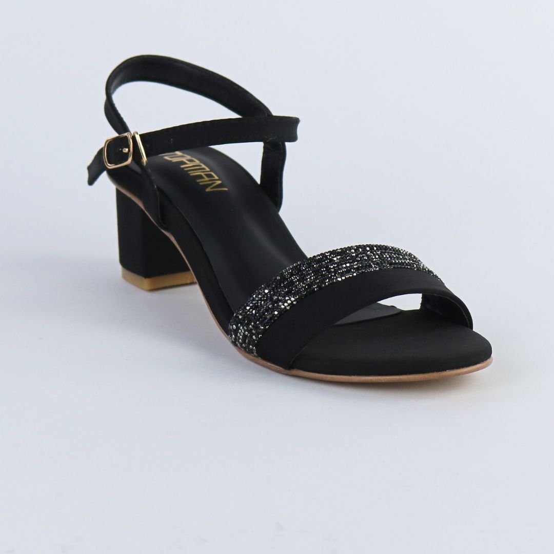 Black Sparkle Heels