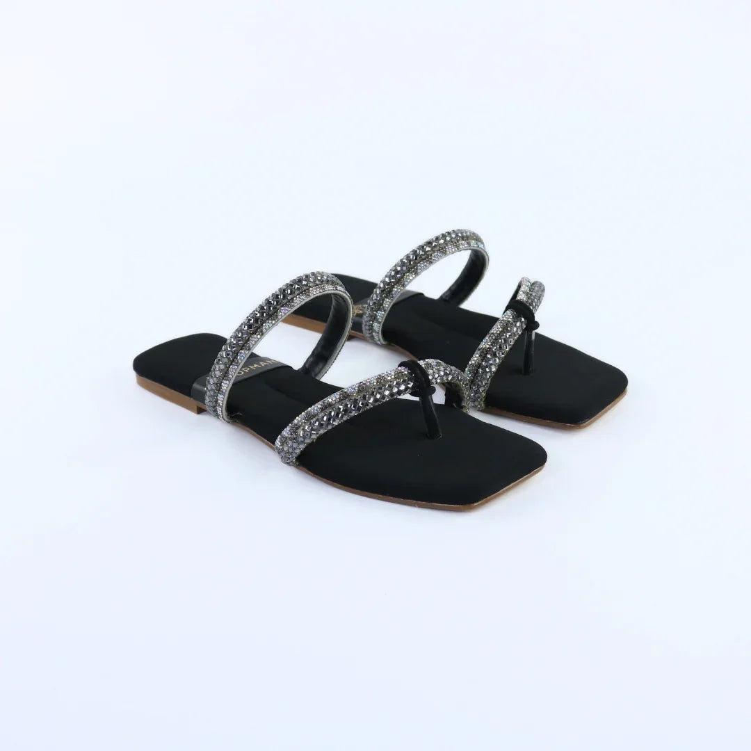 Black Sparkling Strap-F006