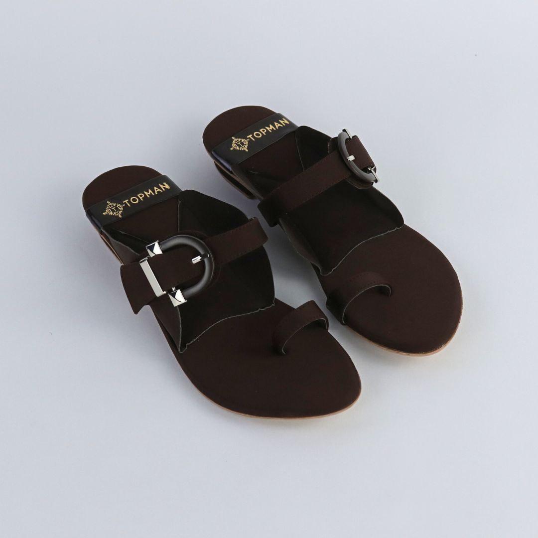 Buckle Brown Flats