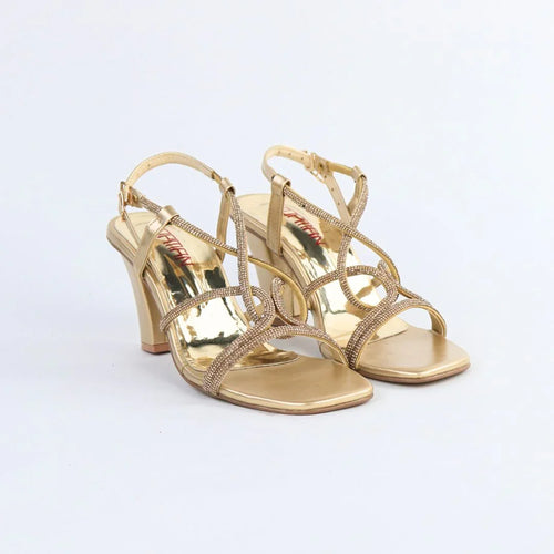 Women’s Golden Strappy Heels