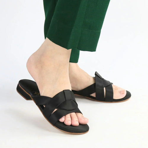 Black Charm Flats