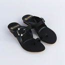 Buckle Black Flats