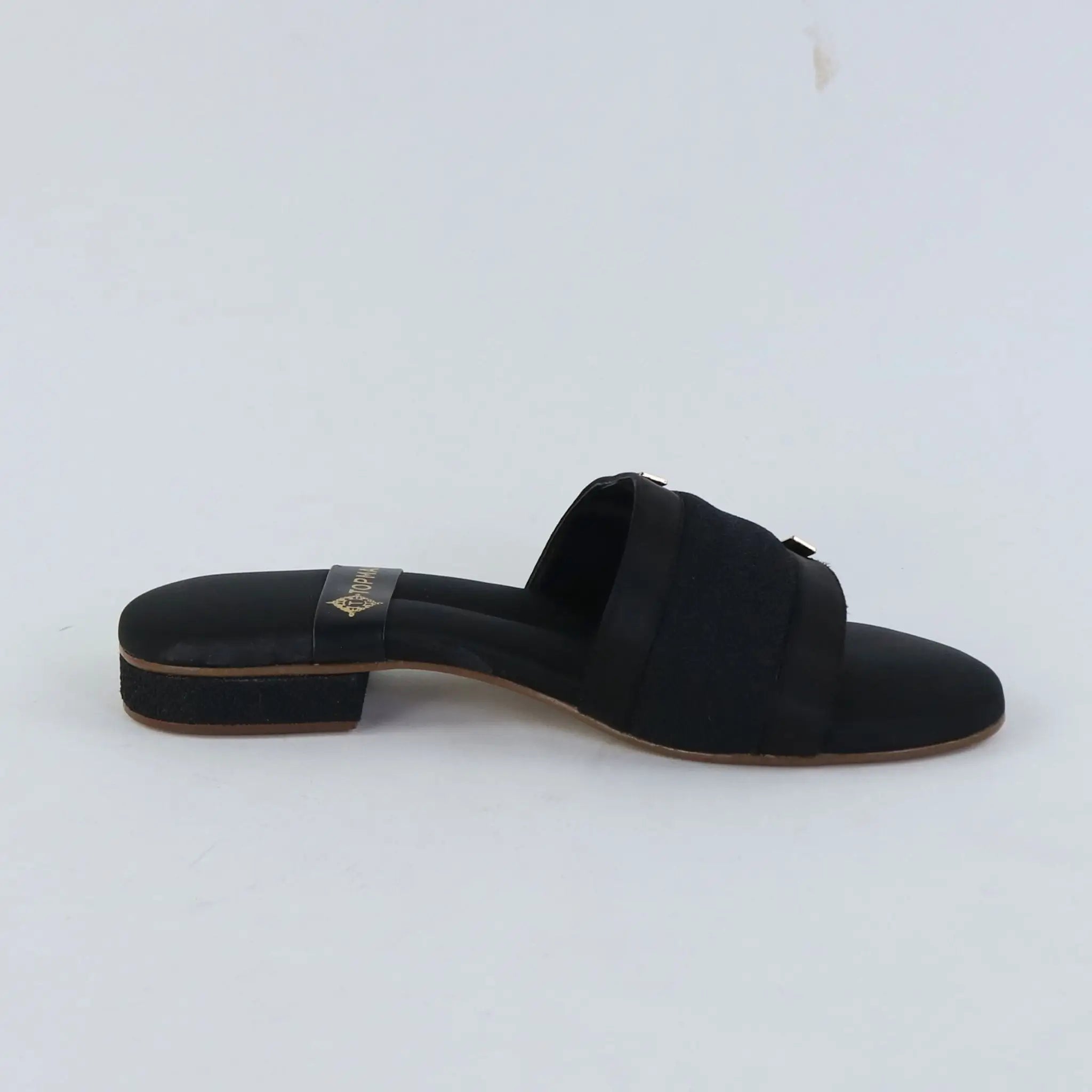 Velora Charm Flats – Black