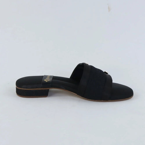 Velora Charm Flats – Black