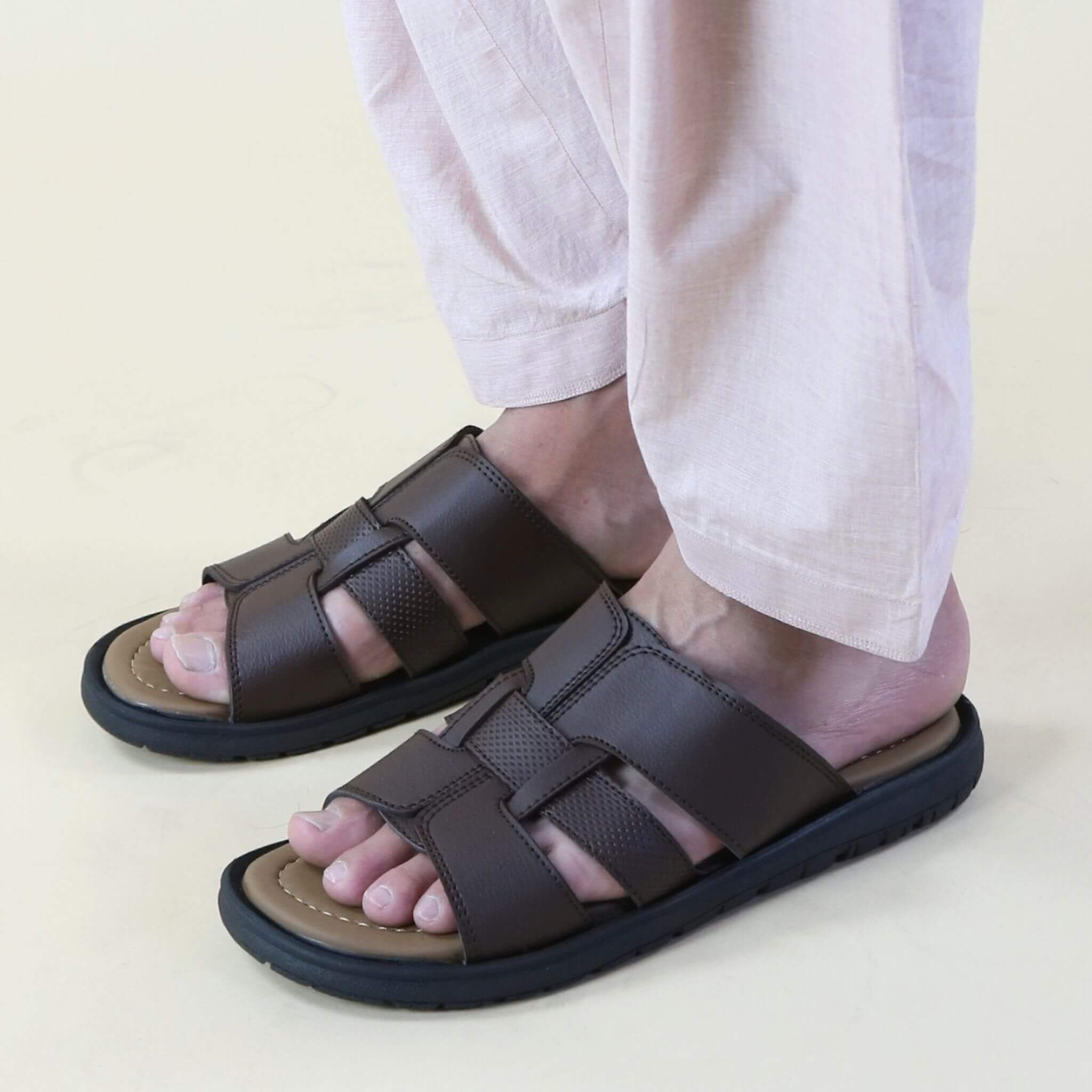 Topman Cross Slippers – Brown