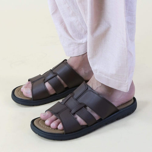 Topman Cross Slippers – Brown