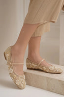 Embroidered Ballet Pumps
