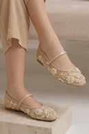 Embroidered Ballet Pumps