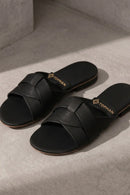 Black Charm Flats