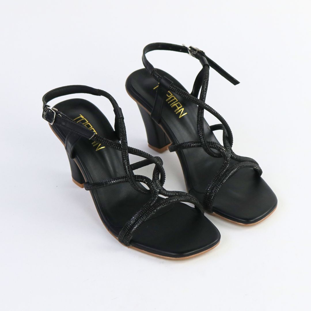 Women’s Black Strappy Heels