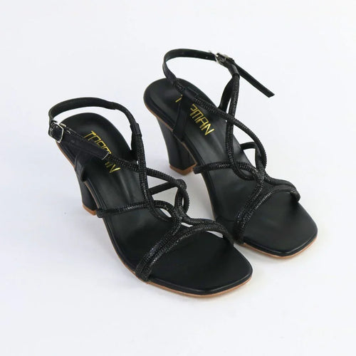 Women’s Black Strappy Heels