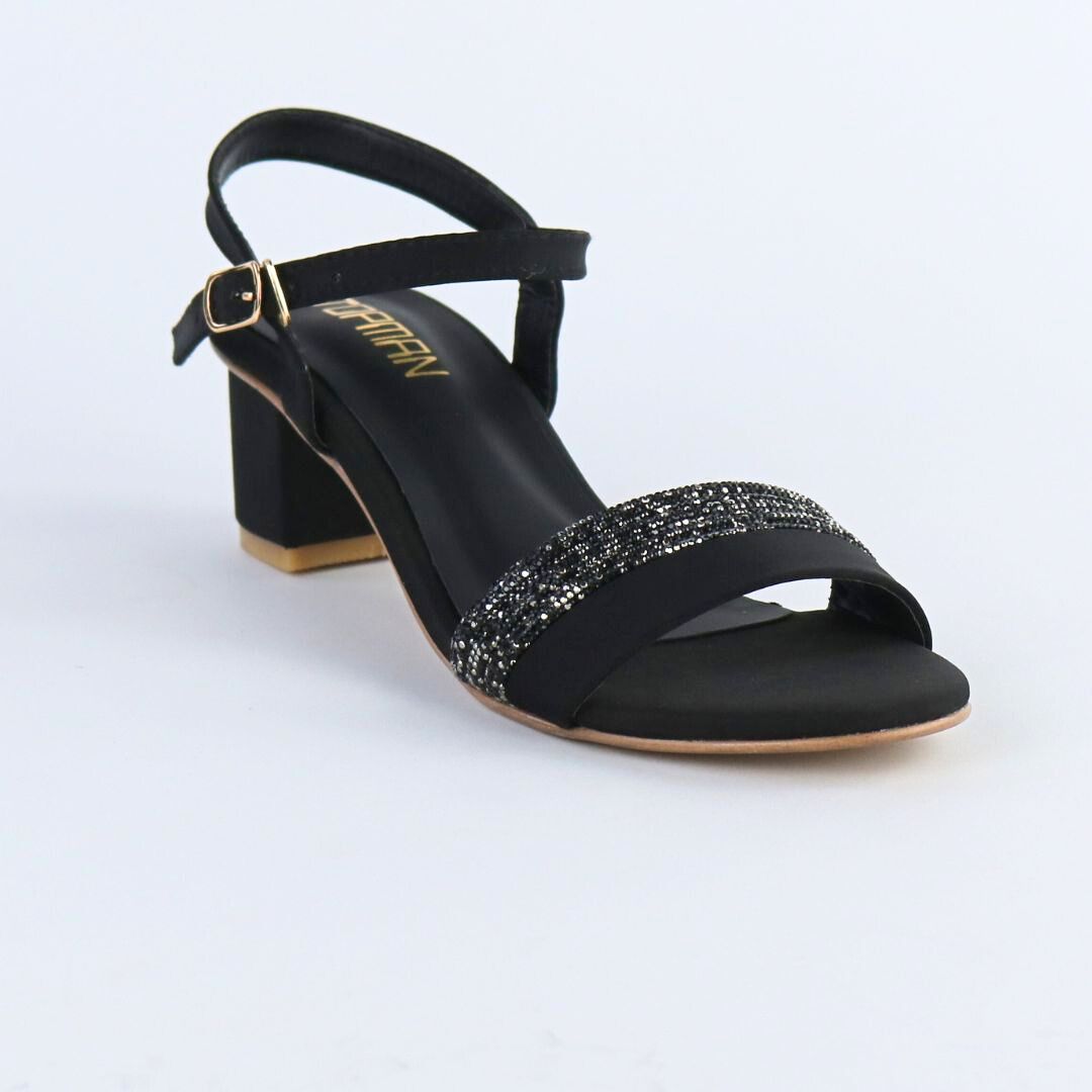 Black Sparkle Heels